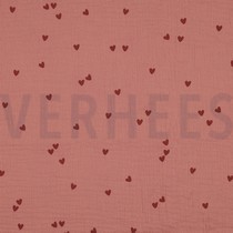 DOUBLE GAUZE SMALL HEARTS BLUSH (thumbnail)