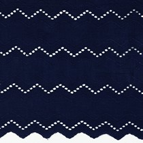 DOUBLE GAUZE BORDER 2-SIDE NAVY (thumbnail)