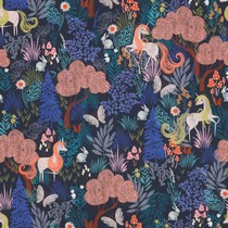 FINE POPLIN DIGITAL UNICORNS NAVY (thumbnail)