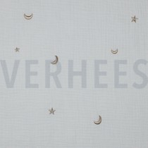 DOUBLE GAUZE EMBROIDERY STARS OFF-WHITE (thumbnail)