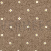 TEDDY EMBROIDERY FLOWERS TAUPE (thumbnail)