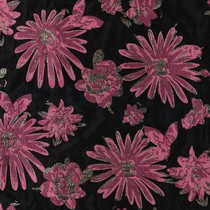 JACQUARD FLOWERS BLACK / PINK (thumbnail)