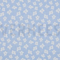 DOUBLE GAUZE JACQUARD FLOWERS ROYAL BLUE (thumbnail)