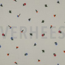 DOUBLE GAUZE EMBROIDERY FLOWERS NATURAL WASHED (thumbnail)