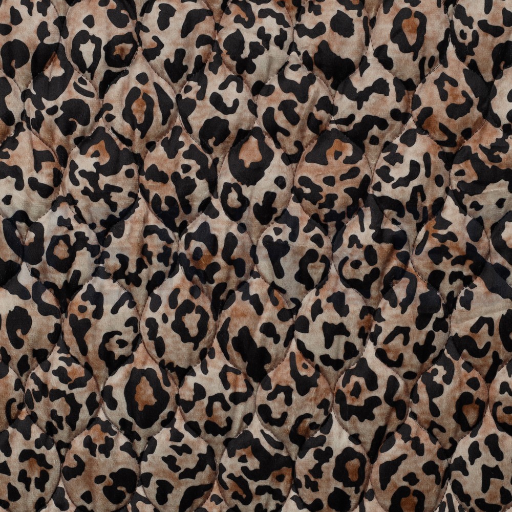 STEPPED VELVET DIGITAL ANIMAL SKIN BROWN (thumbnail)