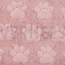 FLEECE DOG PAWS POWDER PINK (thumbnail)