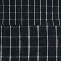 DOUBLE GAUZE MELANGE DOUBLE SIDED CHECK NAVY MELANGE (thumbnail)