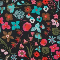 FINE POPLIN DIGITAL MEADOW FLOWER NERIDA HANSEN JET BLACK (thumbnail)