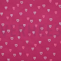 BABYCORD FOIL HEARTS FUCHSIA (thumbnail)