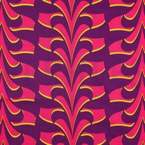 COTTON SATIN ABSTRACT FLOWERS DARK PURPLE (thumbnail)