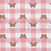 FLANNEL BEAR CHECK LIGHT PINK (thumbnail)