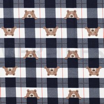 FLANNEL BEAR CHECK NAVY (thumbnail)