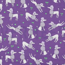 JERSEY GLITTER POODLES LAVENDER (thumbnail)