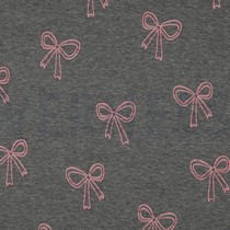 JERSEY MELANGE GLITTER BOWS GREY MELANGE (thumbnail)