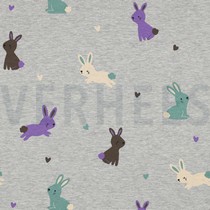 JERSEY MELANGE BUNNIES LIGHT GREY MELANGE (thumbnail)