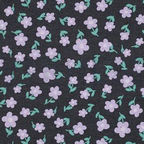 SWEAT MELANGE FLOWERS INDIGO MELANGE (thumbnail)