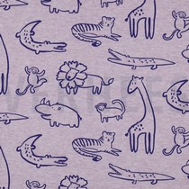 SWEAT MELANGE SAFARI ANIMALS PURPLE MELANGE (thumbnail)