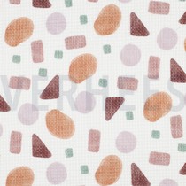 WAFFLE DIGITAL SHAPES WHITE / PINK (thumbnail)