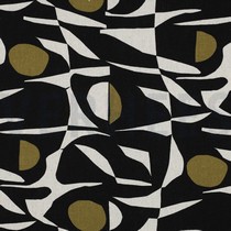 LINEN VISCOSE ABSTRACT BLACK/PICKLE (thumbnail)