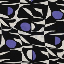 LINEN VISCOSE ABSTRACT BLACK/PURPLE (thumbnail)