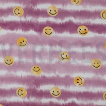 DOUBLE GAUZE DIGITAL HAPPY FACES BLUSH (thumbnail)