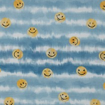 DOUBLE GAUZE DIGITAL HAPPY FACES JEANS (thumbnail)