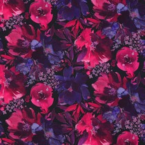 ROSELLA STRETCH DIGITAL FLOWERS NAVY / PINK (thumbnail)