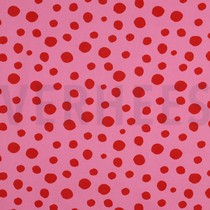 FINE POPLIN GEOMETRICS RED/ PINK (thumbnail)