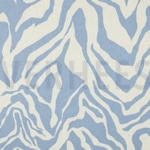 LINEN VISCOSE ANIMAL SKIN BLUE (thumbnail)