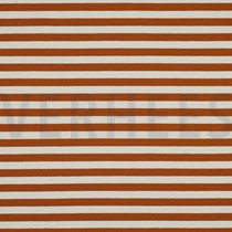 FRENCH TERRY YARN DYED STRIPES LIGHT BROWN / OFF WHITE (thumbnail)