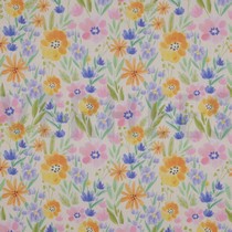 COTTON VOILE DIGITAL FLOWERS PEACH (thumbnail)