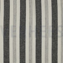 LINEN VISCOSE YARN DYED STRIPES BLACK (thumbnail)