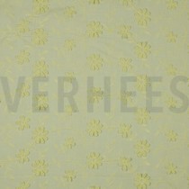 COTTON VOILE EMBROIDERY FLOWERS YELLOW (thumbnail)