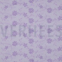 COTTON VOILE EMBROIDERY FLOWERS LILAC (thumbnail)