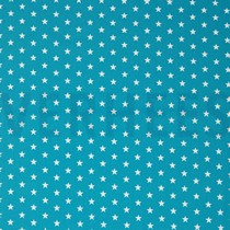 POPLIN PETIT STARS TURQUOISE (thumbnail)