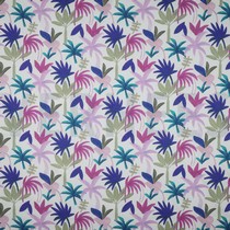 COTTON VOILE DIGITAL PALM HAVEN COBALT (thumbnail)