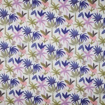 COTTON VOILE DIGITAL PALM HAVEN COBALT / MAGENTA (thumbnail)