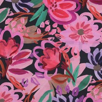 COTTON SATIN DIGITAL FLOWERS NAVY (thumbnail)