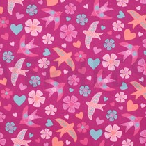 FLANNEL BIRDS FUCHSIA (thumbnail)