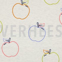 JERSEY MELANGE APPLES ECRU (thumbnail)