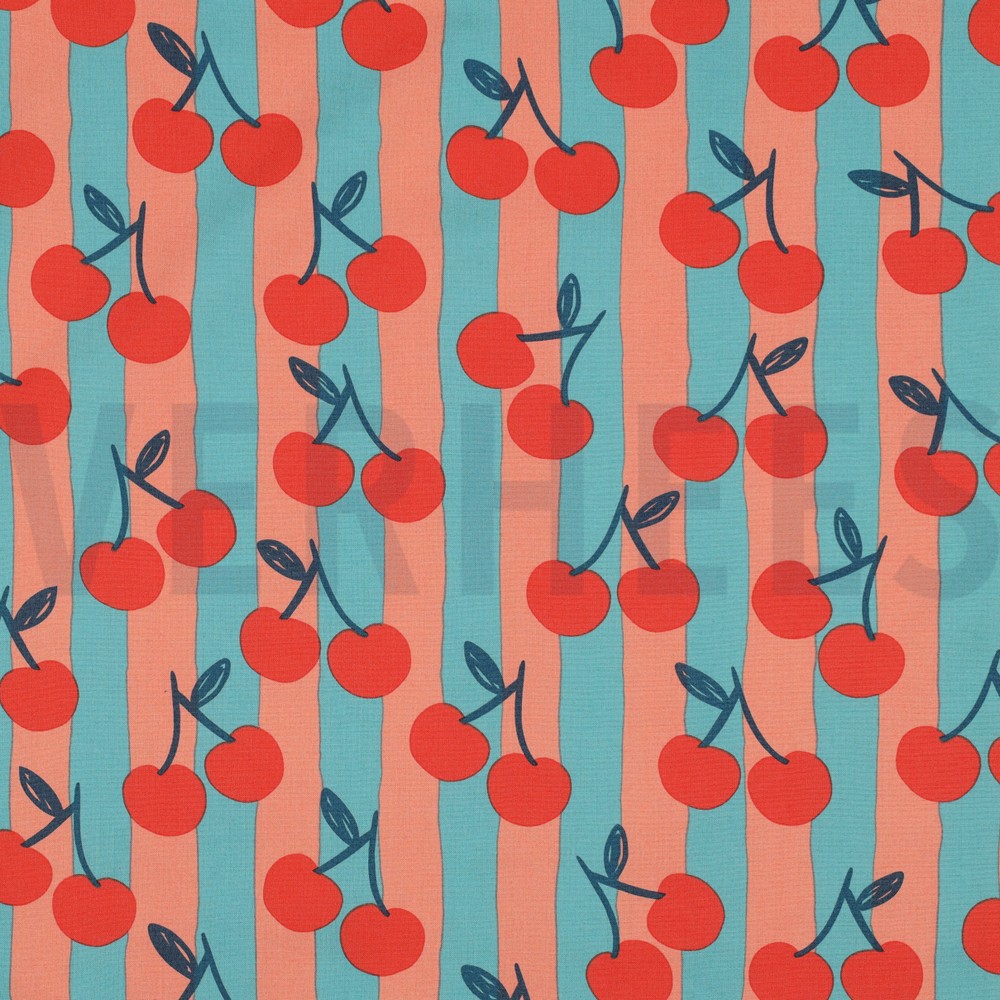 FINE POPLIN FRUIT LIGHT PETROL (thumbnail)