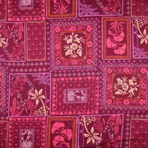 COTTON SATIN PATCHWORK FLOWERS FUCHSIA (thumbnail)