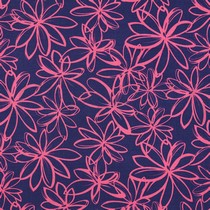 ROSELLA STRETCH FLOWERS NAVY (thumbnail)