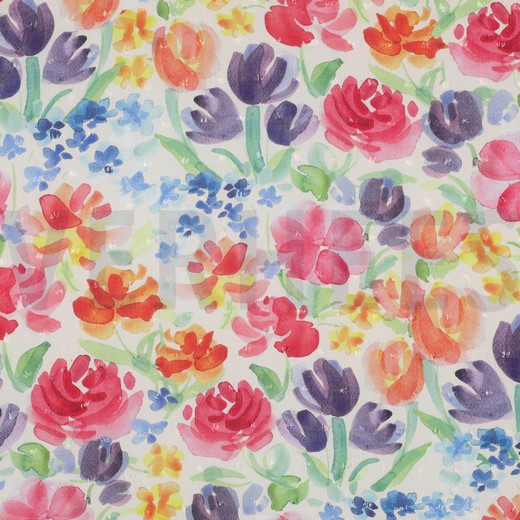 VISCOSE DOBBY DIGITAL FLOWERS MULTICOLOUR (thumbnail)