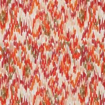 VISCOSE POPLIN STRETCH DIGITAL STROKES WHITE / ORANGE (thumbnail)