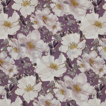 VISCOSE POPLIN STRETCH DIGITAL FLOWERS GRAPE (thumbnail)