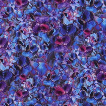 ROSELLA STRETCH DIGITAL FLOWERS COBALT (thumbnail)