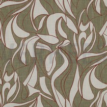 LINEN WASHED ABSTRACT OLIVE (thumbnail)