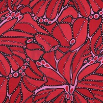 COTTON SATIN ABSTRACT DARK RED (thumbnail)