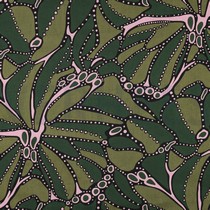 COTTON SATIN ABSTRACT DARK GREEN (thumbnail)